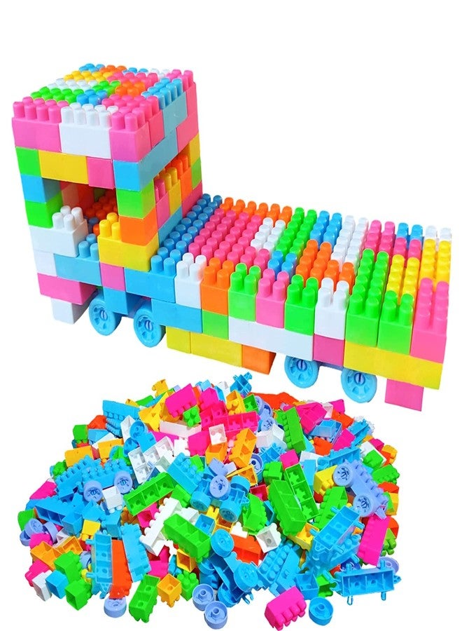 PULSBERY Building Blocks for Kids - 200Pcs Blocks Creative Construction Set Toy with Wheels for Kids Educational Preschool Learning Toys for 3-8 Years Old Kids Boys & Girls (Building Blocks) - Image 1